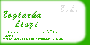 boglarka liszi business card